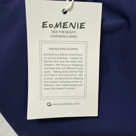 Eomenie Women LARGE One Piece Swimdress Swimsuits  Tummy Control Swim Skirt - Picture 5 of 6